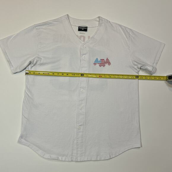 Marshmello Baseball Jersey Mens Size XL White EDM Music Electronica Mellogang - Picture 15 of 16